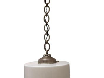 Art Deco Pendant Lamp with Original Milk Glass Shade, 1930s